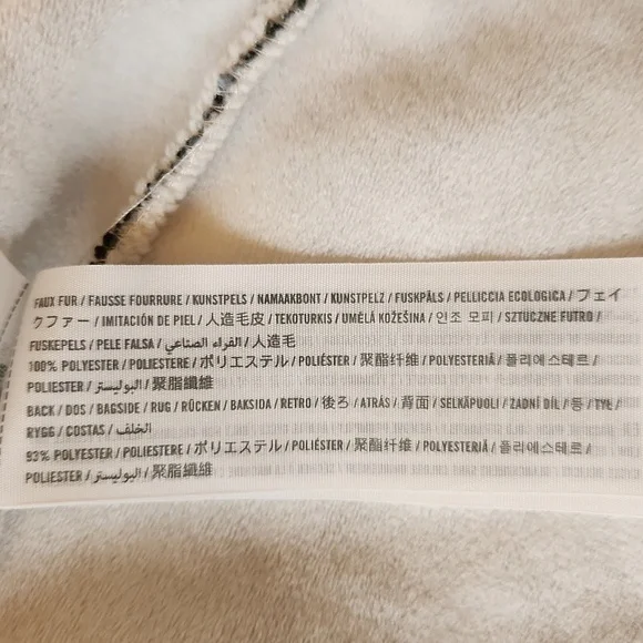 Abercrombie & Fitch Cropped Shacket Sherpa Plaid Teddy XS - Picture 8 of 17